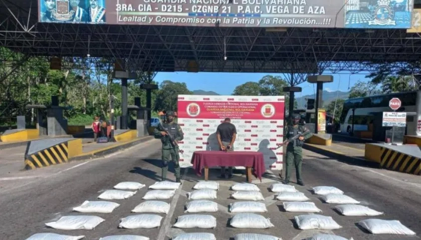 FANB incauta 750 kg de precursores para el narcotráfico.
