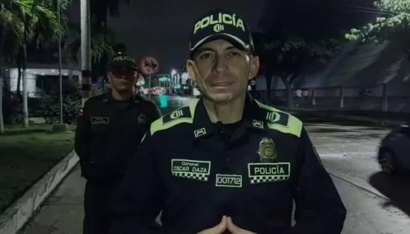 Coronel Óscar Daza, Comandante Operativo de la Policía Metropolitana de Barranquilla.