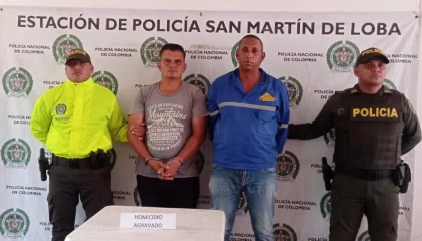 Los dos capturados por parte de la Policía de Bolívar. 