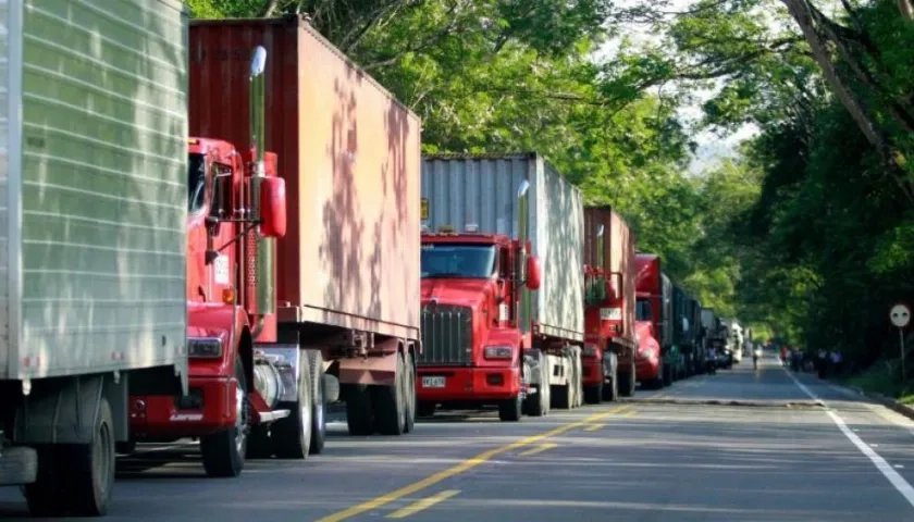 Transporte de carga en el país. 