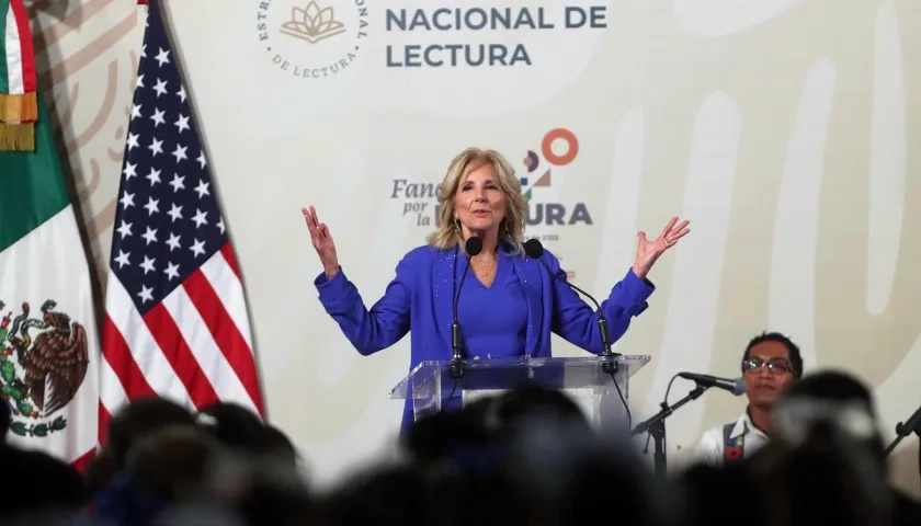 Jill Biden en su reciente visita a Ciudad de México.