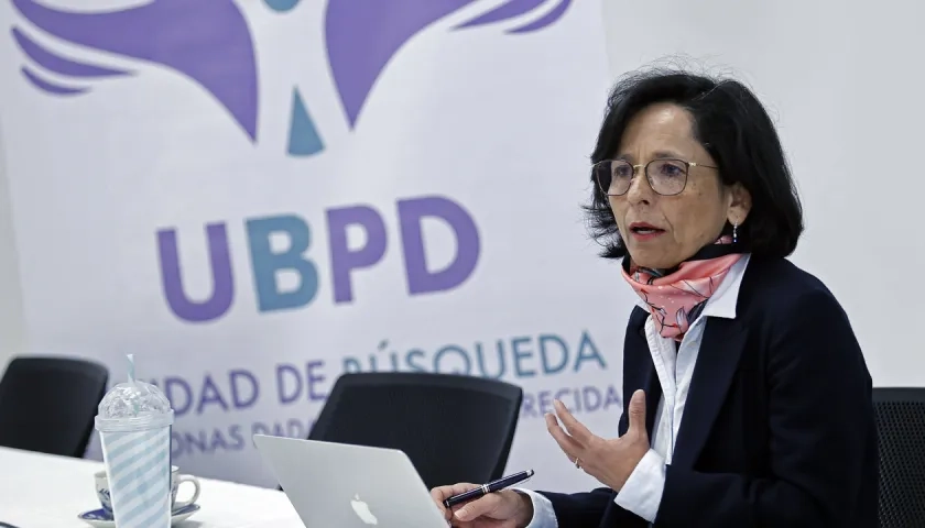 La directora de la Unidad de Búsqueda de Personas dadas por Desaparecidas (UBPD), Luz Marina Monzón.