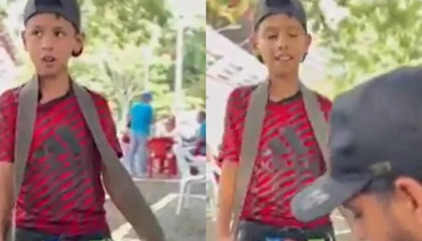El "niño genio" en el video que se viralizó en redes sociales.