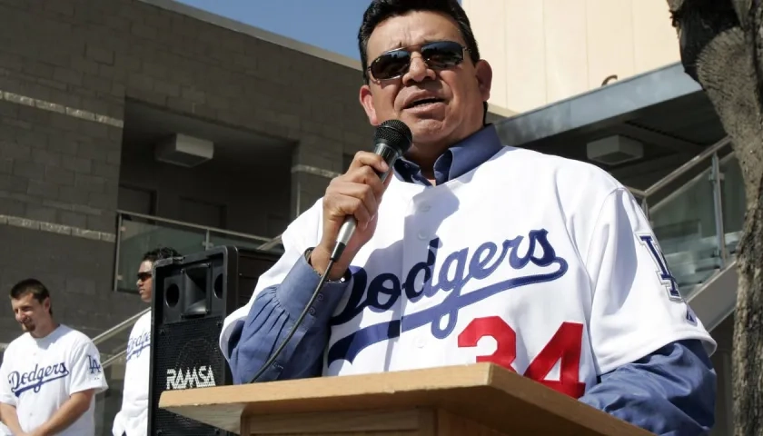Fernando Valenzuela, exlanzador mexicano de los Dodgers. 