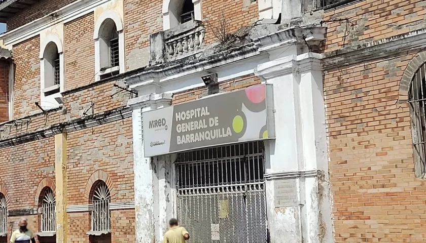 El hombre herido fue llevado al Hospital General de Barranquilla. 