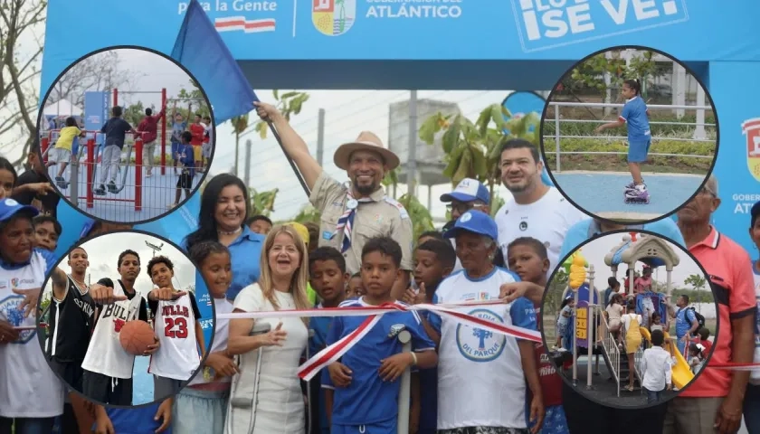 La Gobernadora del Atlántico hizo entrega de un nuevo parque en Bohórquez.