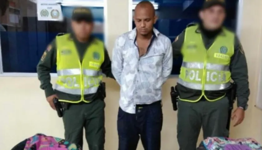 Sergio Luis De la Rosa cuando fue capturado el 16 de julio del 2019. 