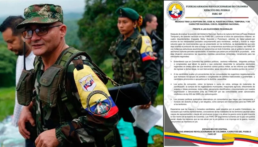 Amenazas de disidencias de las FARC