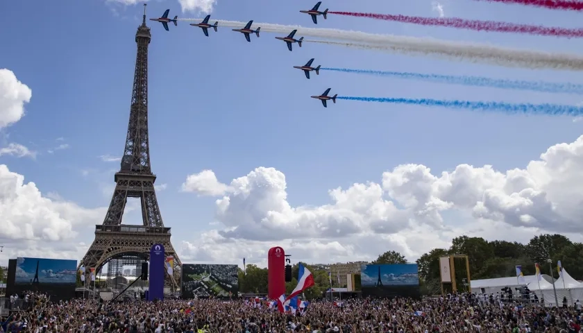 Ceremonia de traspaso olímpico de Tokio a París el 8 de agosto 2021.