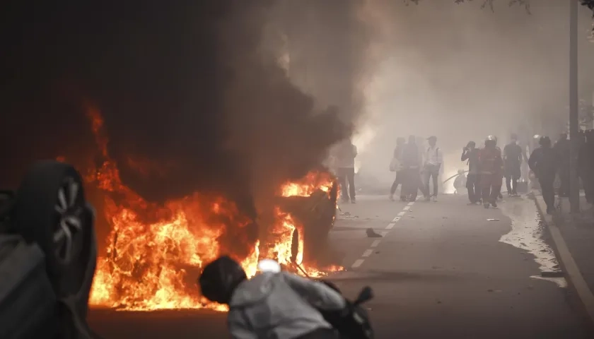 Disturbios en Francia.