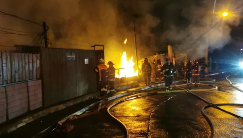 Incendio en Valparaíso. 