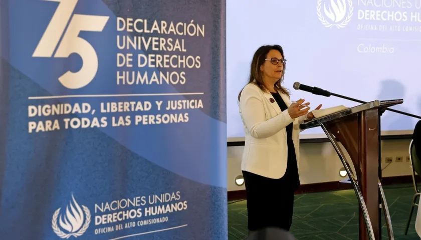 Juliette De Rivero, representante del Alto Comisionado de la ONU para los Derechos Humanos en Colombia.