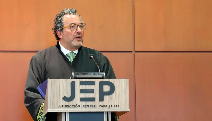 Presidente de la JEP, magistrado Roberto Carlos Vidal.