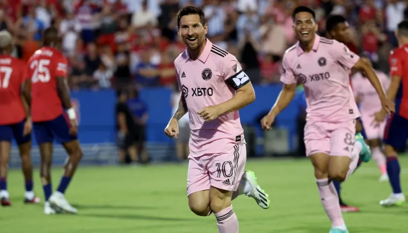 El campeón del mundo, Lionel Messi, en el partido de este domingo