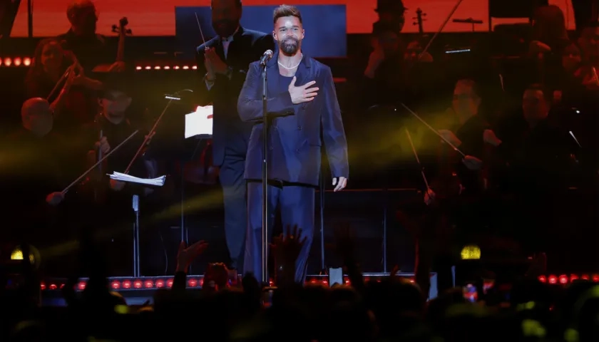 El cantante puertorriqueño Ricky Martin. 