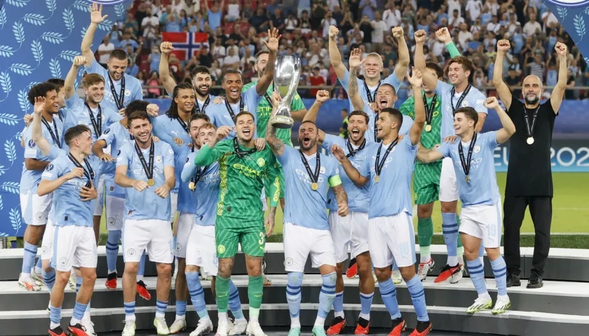 El Manchester City ganó por primera vez la Supercopa de Europa. 