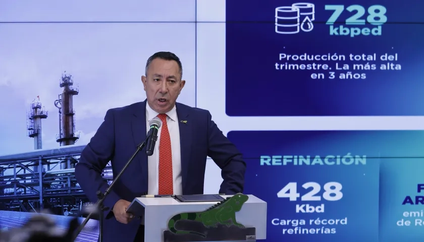 Ricardo Roa, presidente de Ecoipetrol, en la presentación del balance