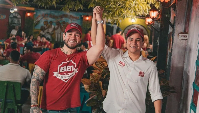 Diego Silva, candidato a Edil, y Camilo Torres Villalba, candidato a la Asamblea.