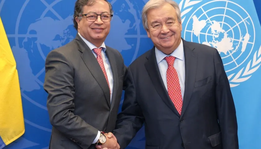 Gustavo Petro y Antonio Guterres