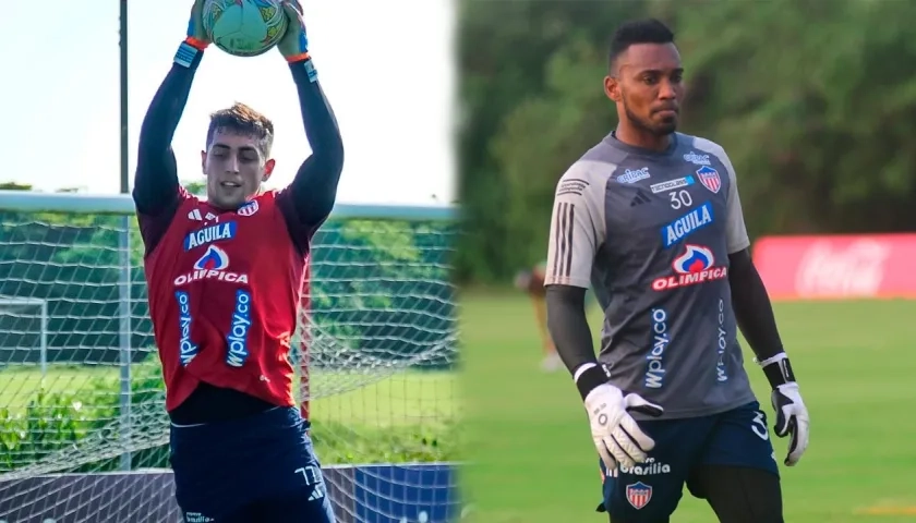 Santiago Mele y Jefersson Martínez, porteros del Junior. 