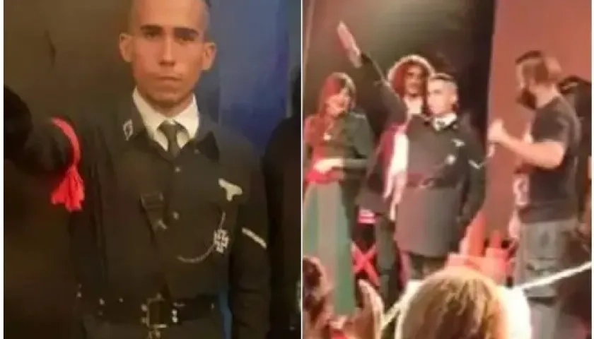 El hombre vestido de nazi ganó el concurso de Halloween