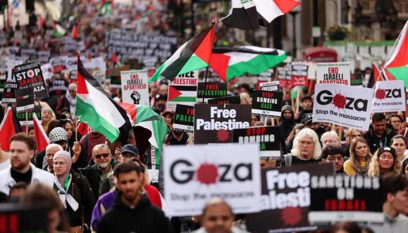 La marcha a favor de Palestina este sábado en Londres