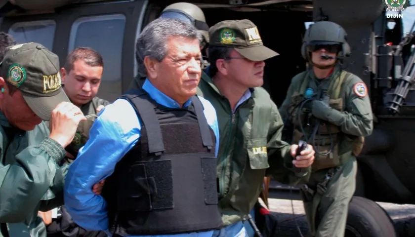 Miguel Rodríguez Orejuela en el momento de su extradición.