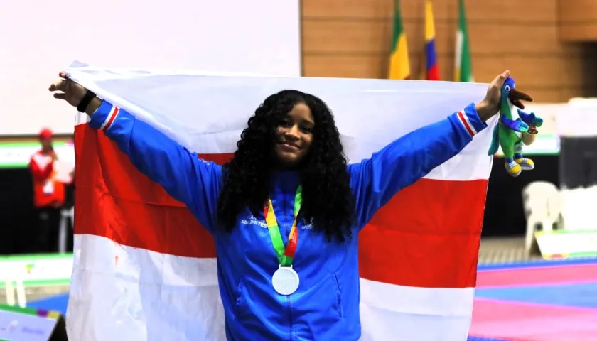 Joseling Amú, medalla de plata en la caregoría +80 kilogramos. 