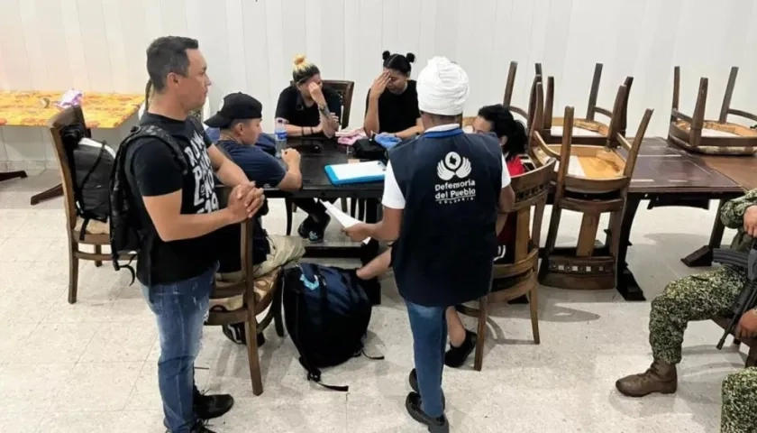 Migrantes atendidos por la Defensoría del Pueblo en San Andrés.