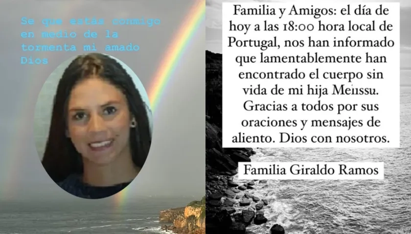 Melissa Giraldo Ramos y los mensajes que escribió su mamá Mardionys Ramos