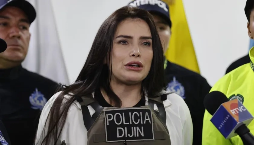 Aida Merlano, excongresista condenada, tras su deportación desde Venezuela.  