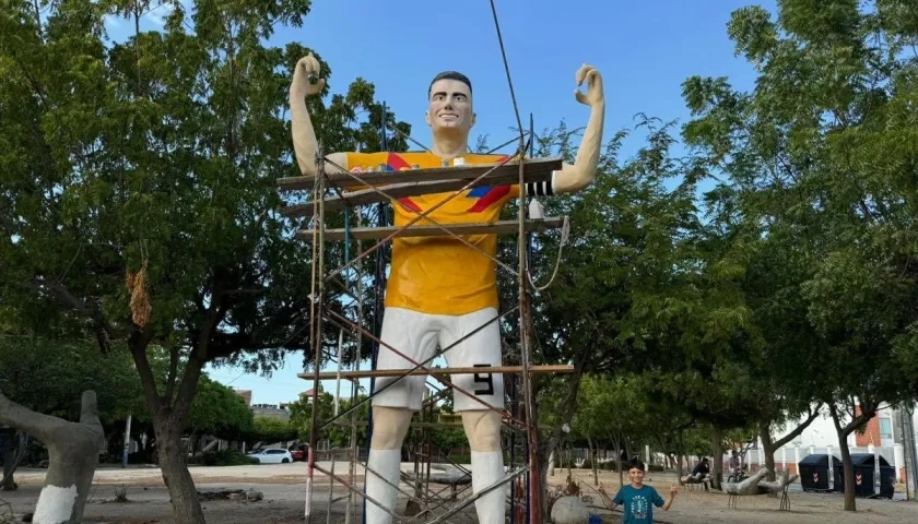 Estatua de Falcao García en Santa Marta comenzó a elaborarse en 2018.