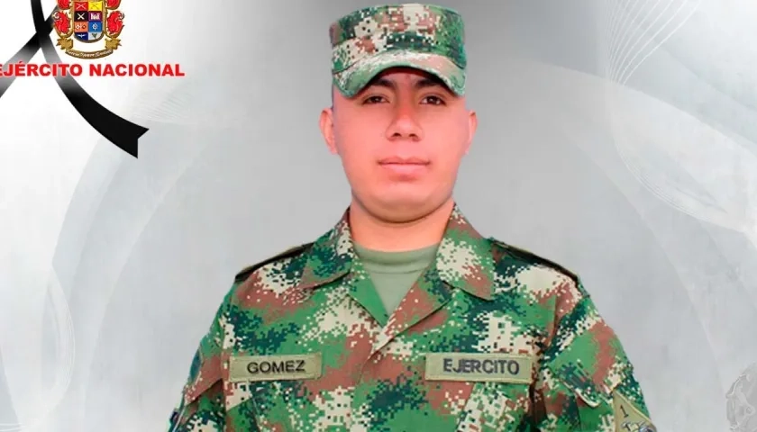 El soldado Diego Fernando Gómez fue la víctima.