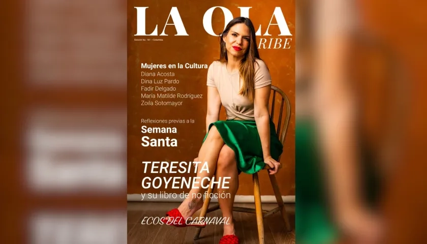 Teresita Goyeneche en la portada de la nueva edición de La Ola Caribe