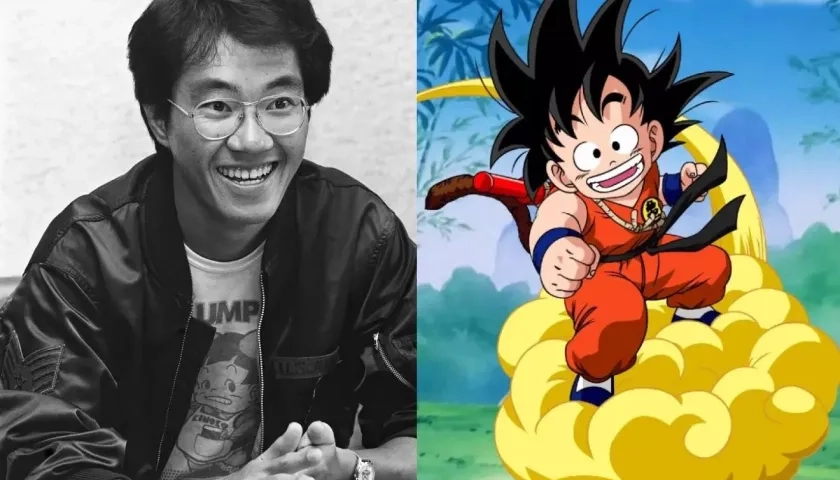 Akira Toriyama y Gokú.