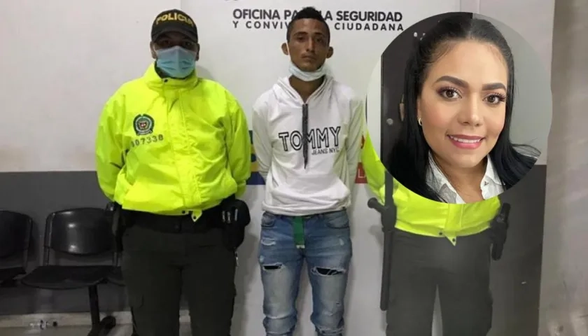 José Alfredo Viaña Álvarez, alias 'El gatillo', y la abogada Piery Charris Pérez.