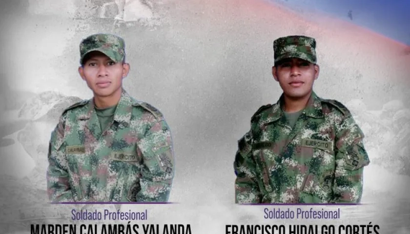 Los dos soldados asesinados. 