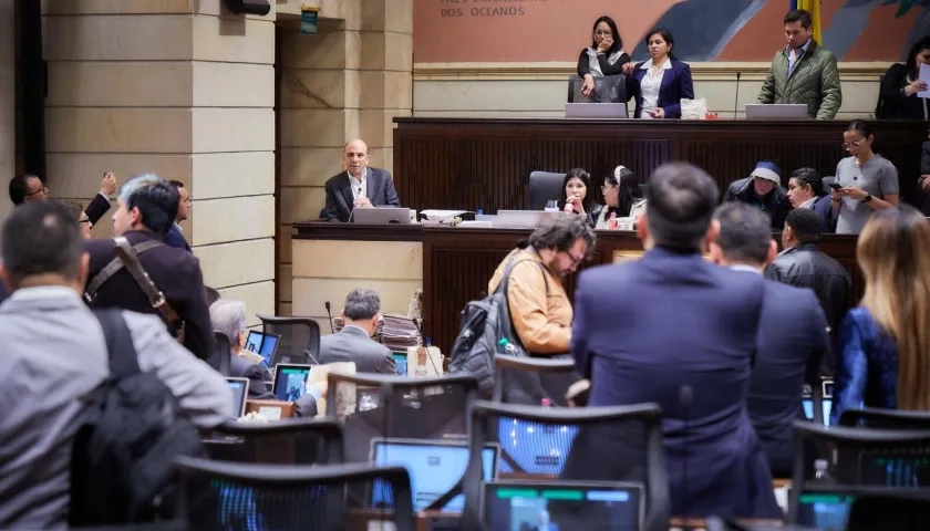 El Defensor del Pueblo, Carlos Camargo, en la plenaria de la Cámara.