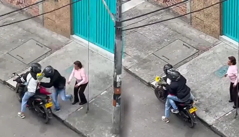 Hombre robó a adulta mayor.