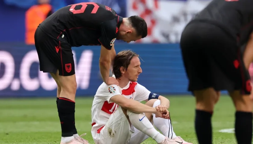 Luka Modric, capitán de Croacia, no oculta su decepción tras el empate ante Albania. 