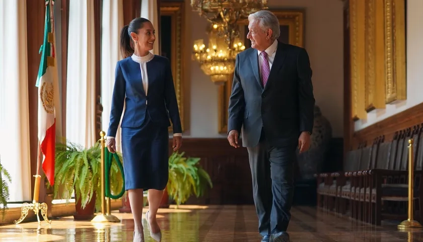 El presidente de México, Andrés Manuel López, y su sucesora, Claudia Sheinbaum 