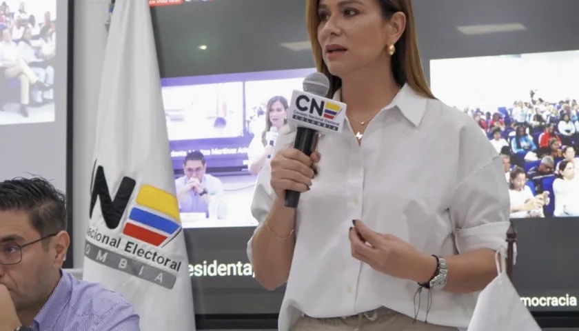 Maritza Martínez Aristizábal, presidenta del CNE.