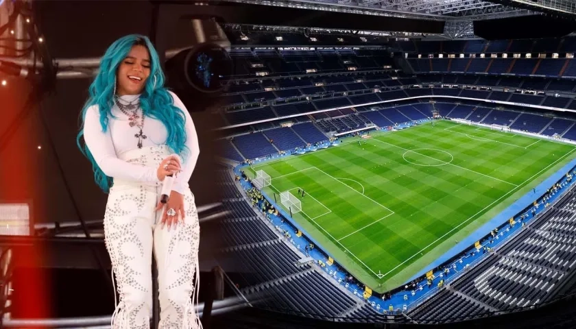 Karol G, primera artista colombiana en cantar en el Bernabéu.