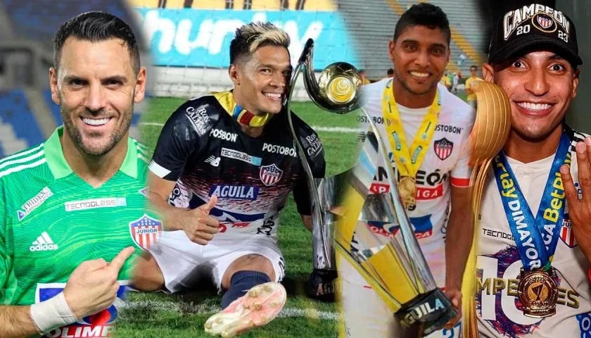 Sebastián Viera, Teófilo Gutiérrez, Luis Carlos Ruiz y Gabriel Fuentes.