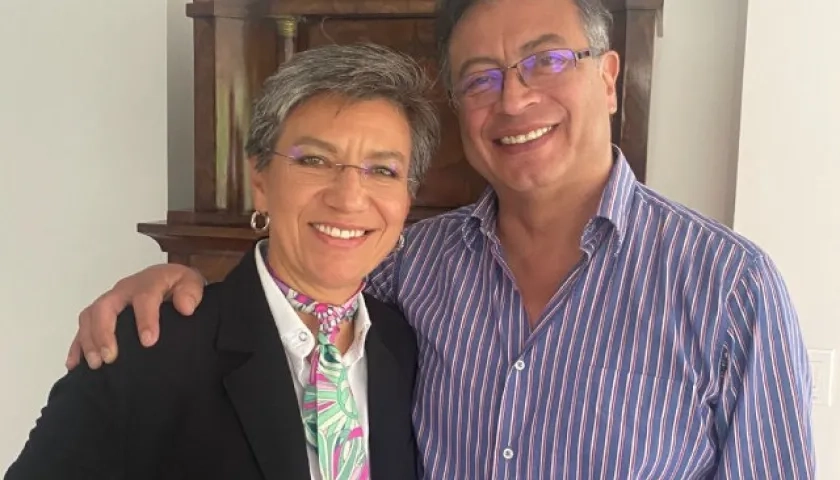 Claudia López y Gustavo Petro.