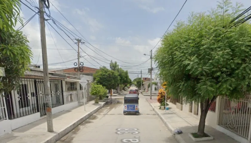 Aspecto del sector donde ocurrió el accidente. 