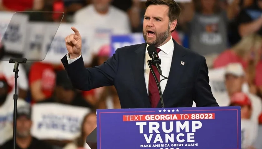 JD Vance, la fórmula vicepresidencial de la candidatura de Trump.