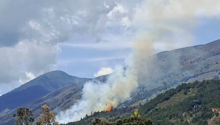 Incendio en Villa de Leyva.