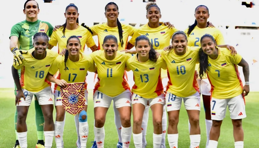 Selección Colombia femenina que participó en los Juegos Olímpicos de París 2024.