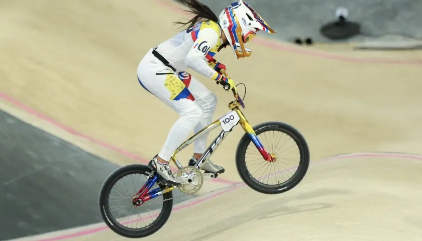 Mariana Pajón no logró la clasificación a la final del BMX femenino.